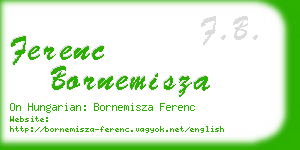 ferenc bornemisza business card